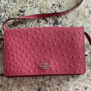 Coach Rose Textured Leather Crossbody Bag